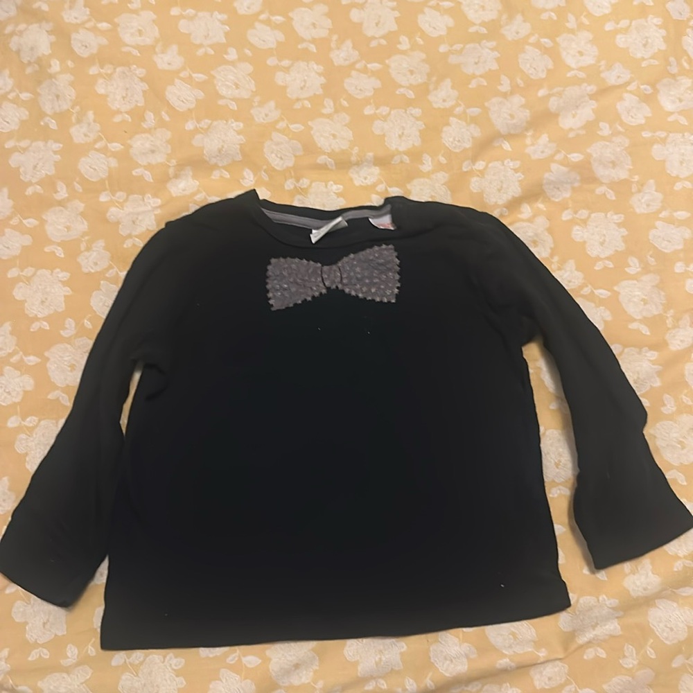 Zara baby top 18-24 months black bowtie